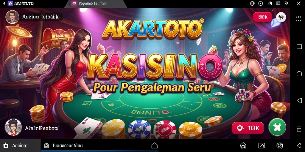 Screenshot menunjukkan gameplay seru dalam aplikasi Kasino AKARTOTO.