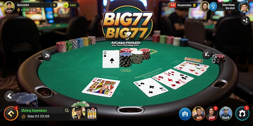 Screenshot tampilan permainan Poker yang seru di BIG77.