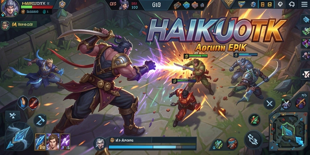 Tampilan aksi seru HAIKUOTK di arena permainan.