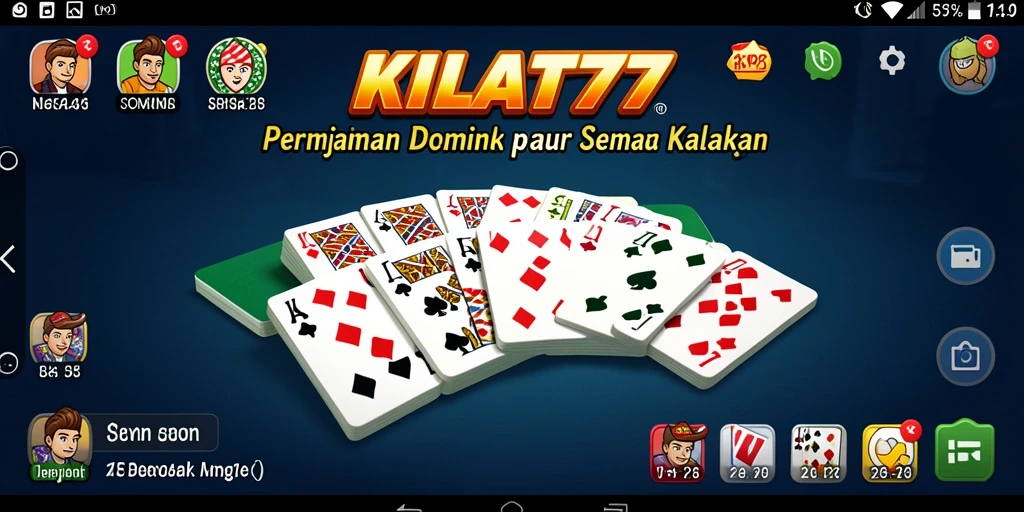Tampilan gameplay Domino yang seru dan menarik.