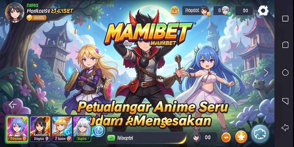 Tampilan gameplay memukau di MAMIBET dengan karakter Anime yang menarik.