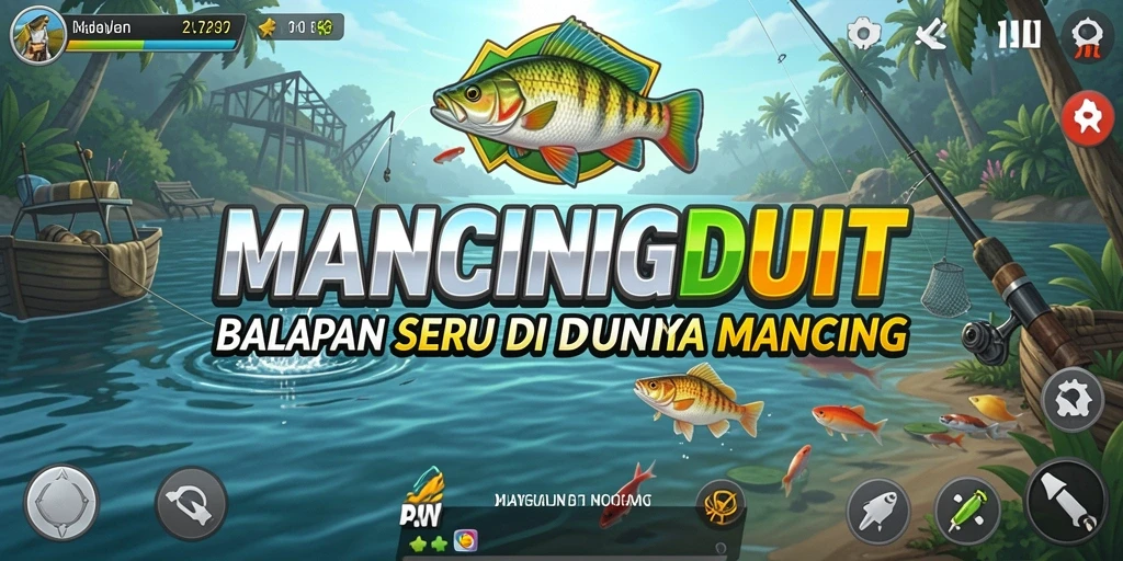 Screenshot gameplay MANCINGDUIT menampilkan aksi balapan yang mendebarkan.