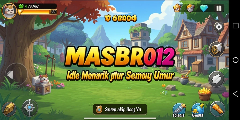Screenshot gameplay MASBRO12 menampilkan aksi seru dan karakter yang menarik.