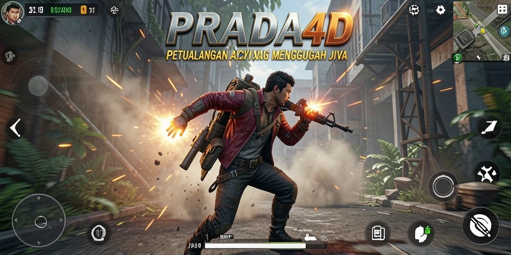 Tampilan menegangkan dari gameplay <strong>PRADA4D</strong> saat bertarung dengan monster.