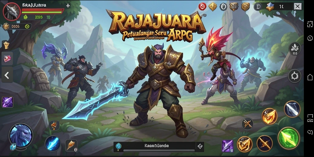 Tampilan seru dari gameplay RAJAJUARA yang penuh aksi.