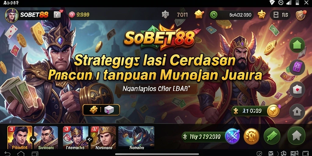 Screenshot SOBET88 menampilkan aksi strategis dalam permainan.